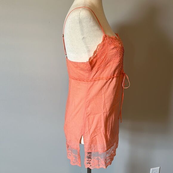 Express Design Studio sz XS coral cami with lace bead detail - Picture 4 of 7